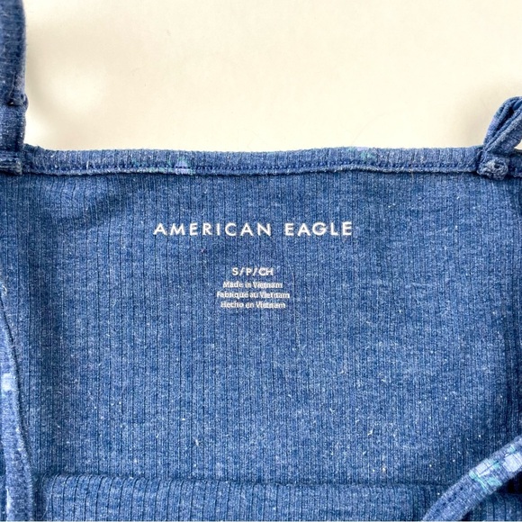 American Eagle Outfitters Blue Ribbed Top - Picture 2 of 3